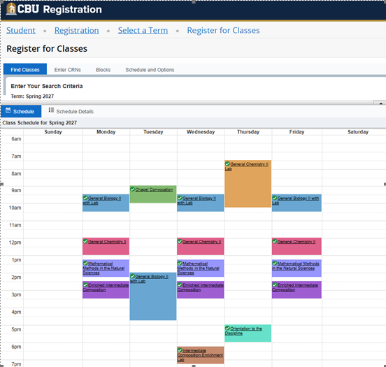 LancerLink Calendar Schedule