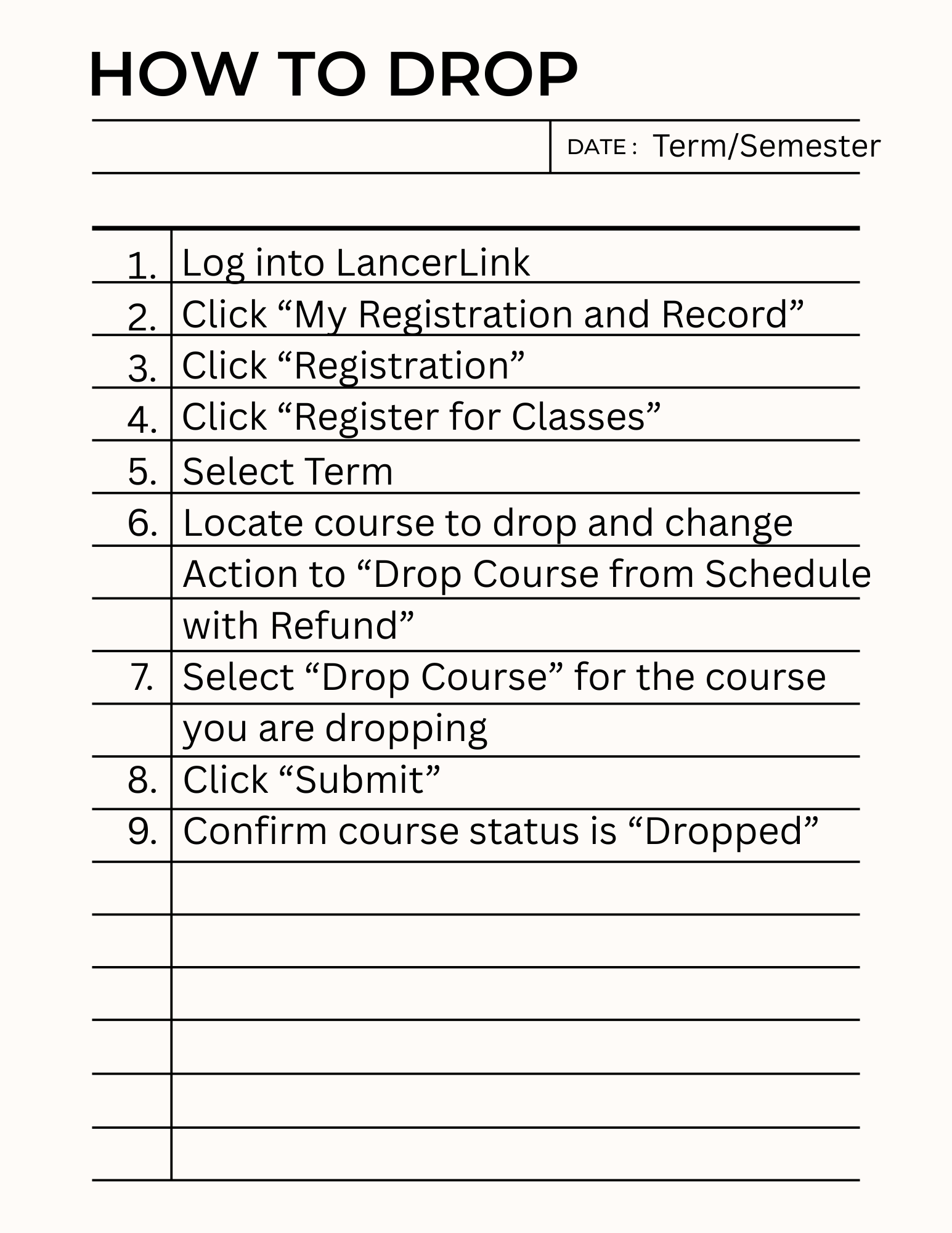 Quick Steps How to Drop