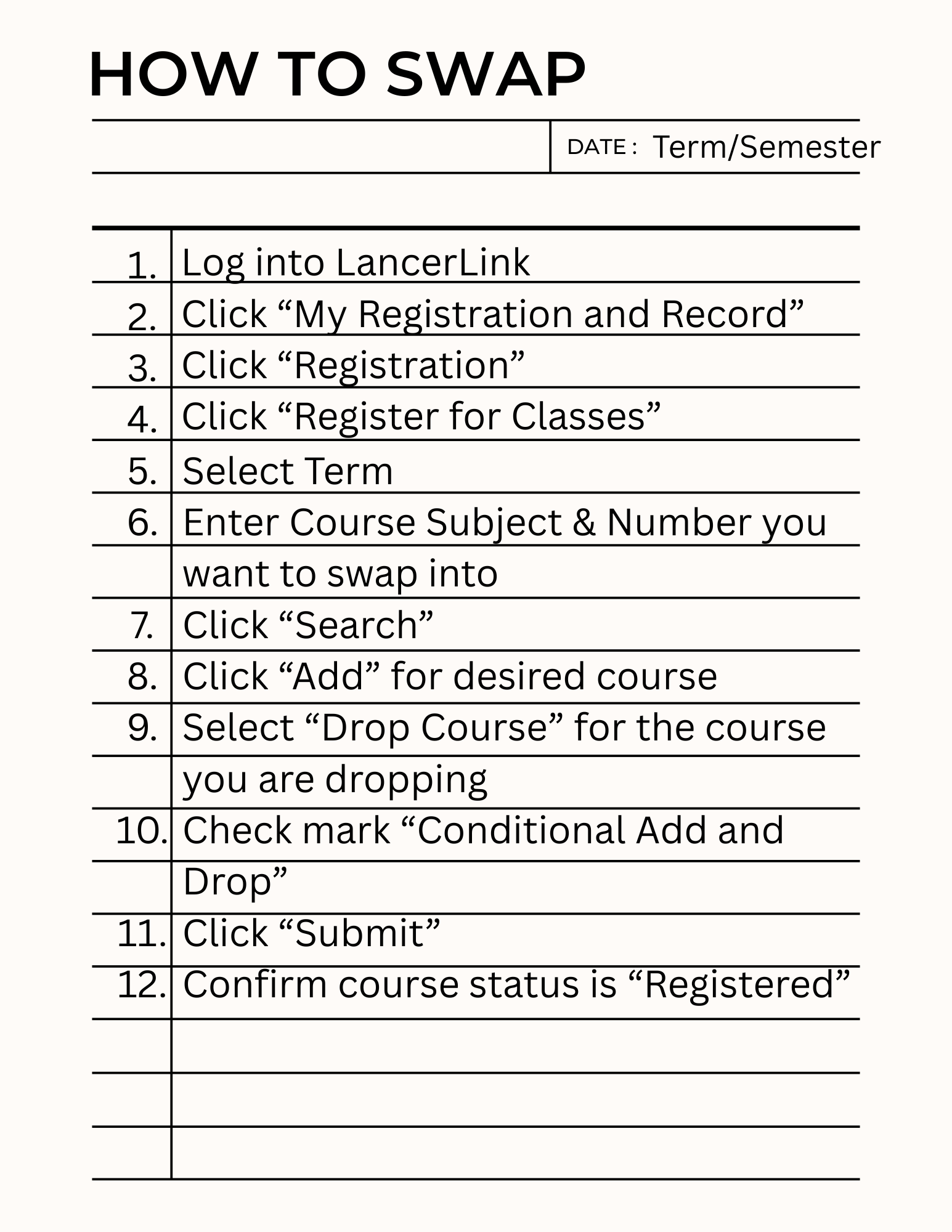 Quick Steps How to Swap