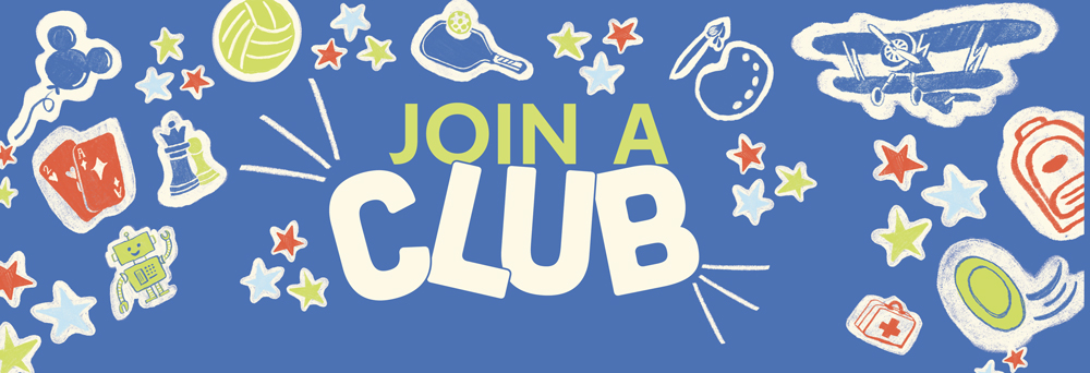 Banner with the words "Join a Club"