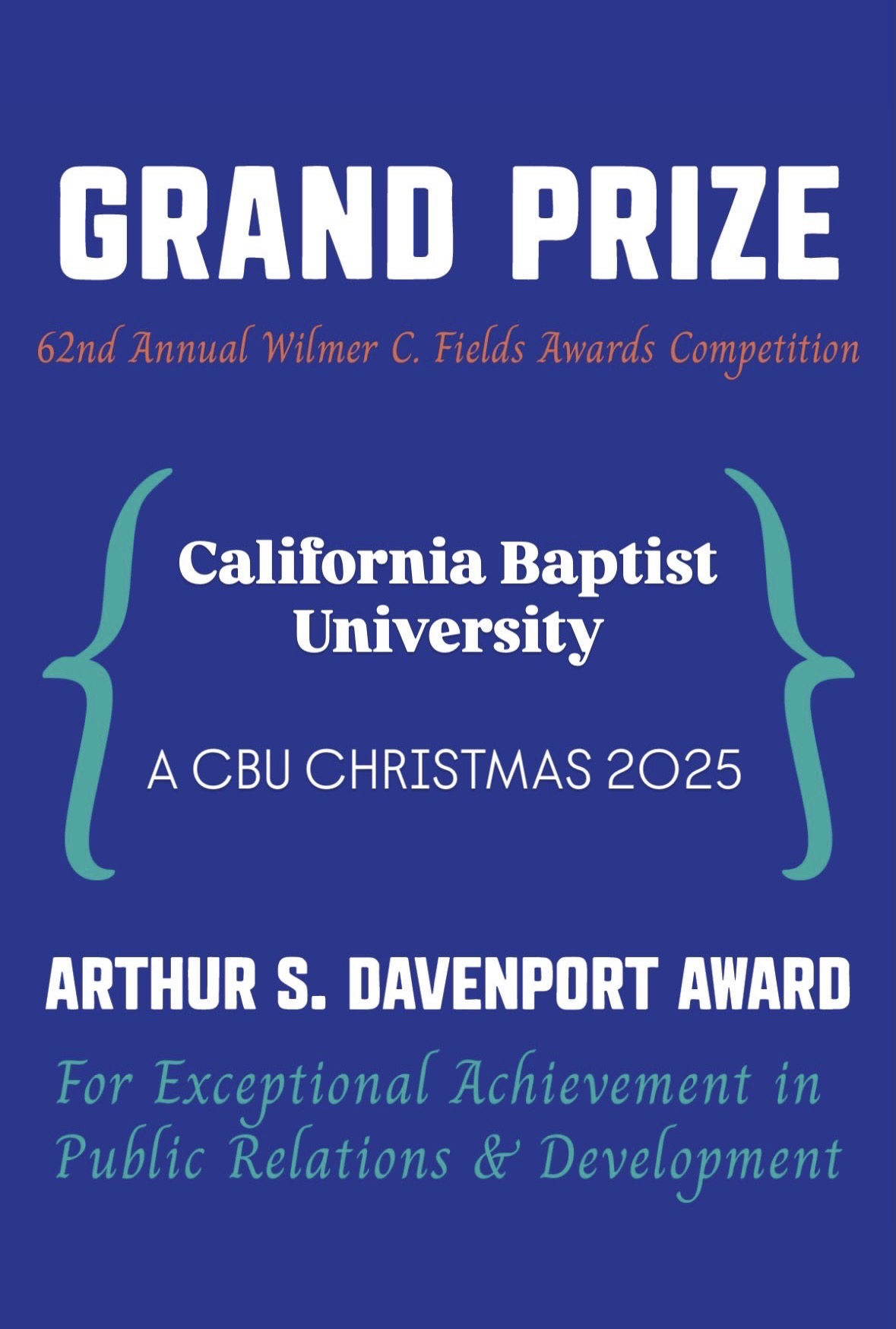 Grand Prize award Davenport Award CBU