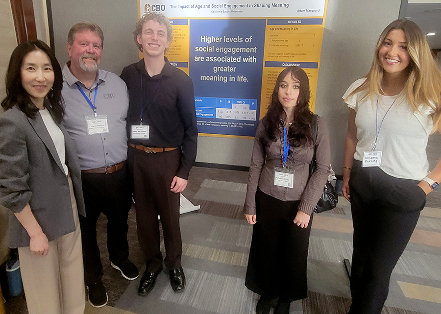 Sophie S. Mun, Dr. Doug Wallace, Adam Marquardt, Penelope Perez and Breanna Roelling