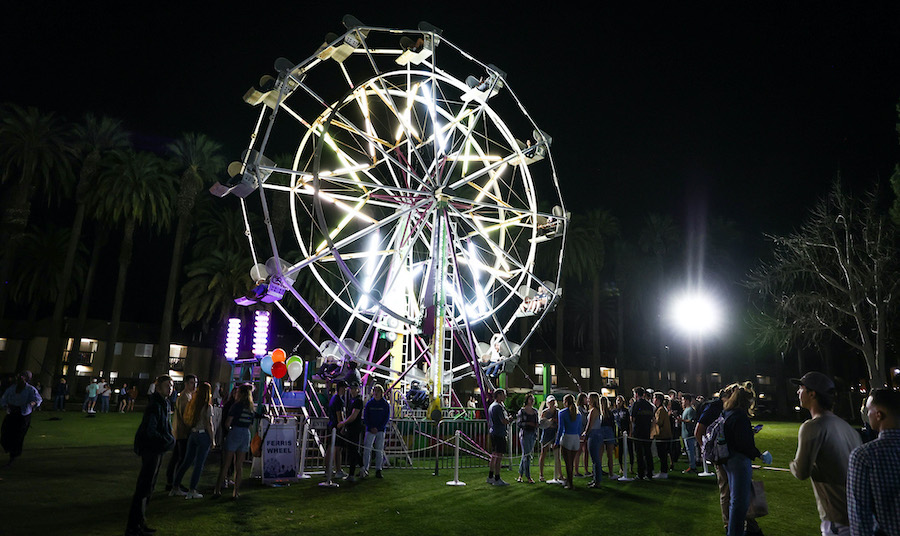 ferris wheel at night