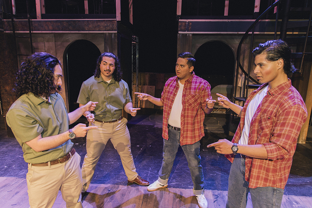 four actors on stage