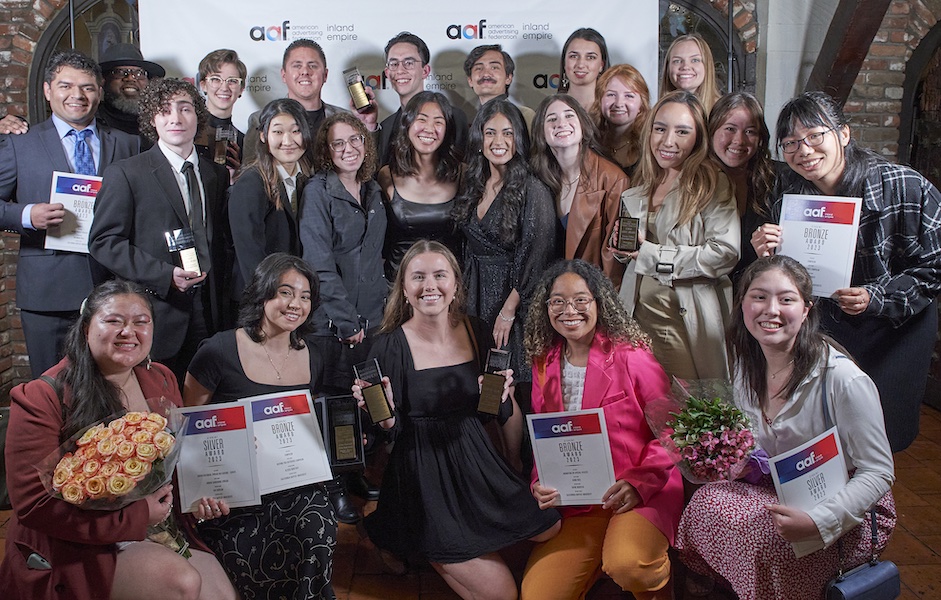 A total of 77 medals — including Best of Show — were awarded to California Baptist University at this year’s Inland Empire American Advertising Awards gala.