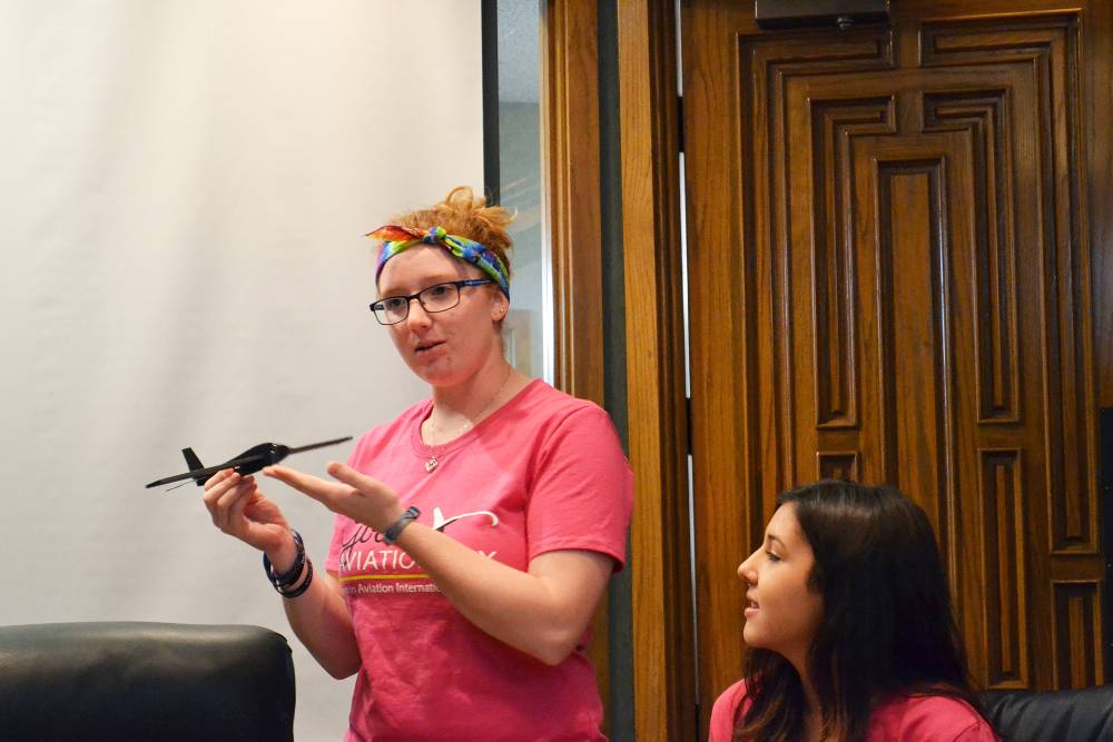 The Aviation Science program at California Baptist University                       welcomed girls who are interested in a career in aviation to its inaugural                       “Girls in Aviation” event on Sept. 24.