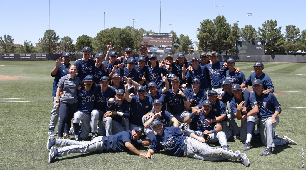 California Baptist University secured a share of the Western                       Athletic Conference championship with a 9-4 victory over New Mexico State                       University on May 18. 