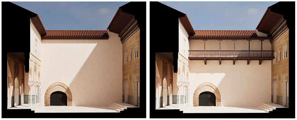 balcony on old building