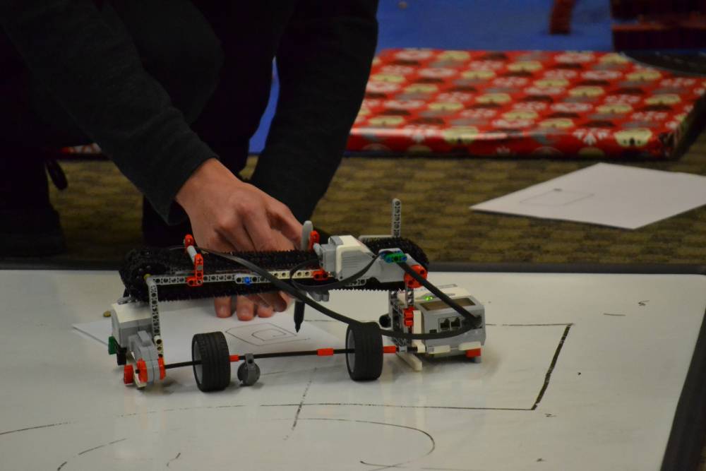 Engineering students displayed their robots’ talents at                       California Baptist University on Dec. 6 during a “Robot’s Got Talent” event                       hosted by the Gordon and Jill Bourns College of Engineering. The annual event                       featured the top eight teams in a semester-long competition to construct robots                       designed to perform specific tasks.