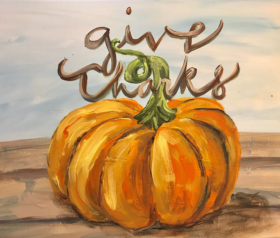 daphne's painting of a pumpkin