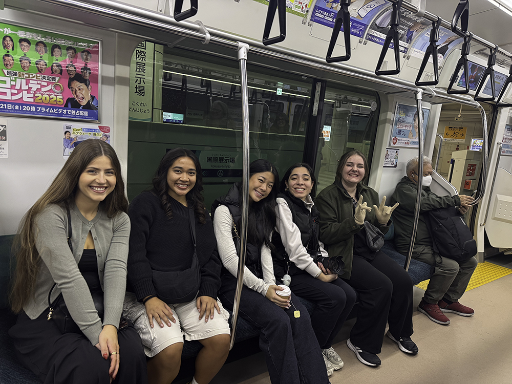students on subway