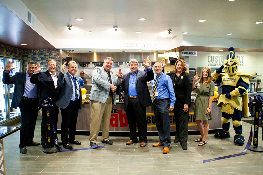 Dr. Ellis opening The Habit Grill at CBU