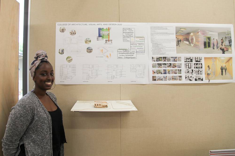Architecture students present concepts and renderings for                       “future” CBU buildings 