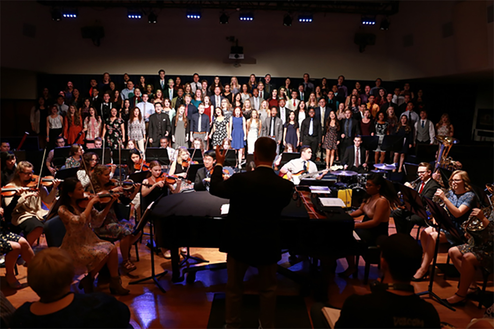 The sounds of the Shelby and Ferne Collinsworth School of Music                       are now available to thousands of U.S. churches thanks to a partnership with                       LifeWay Worship.