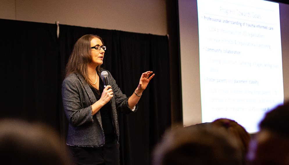 By calming a child in their environment, a caregiver can help them develop their voice in life, Dr. Mandy Howard told a California Baptist University audience on Sept. 20. 