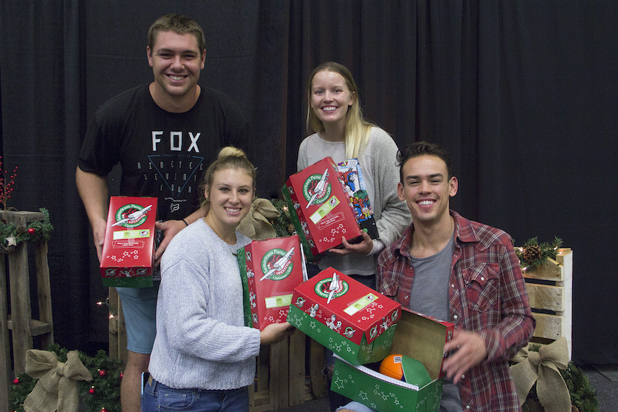 CBU community packs shoeboxes for Operation Christmas Child