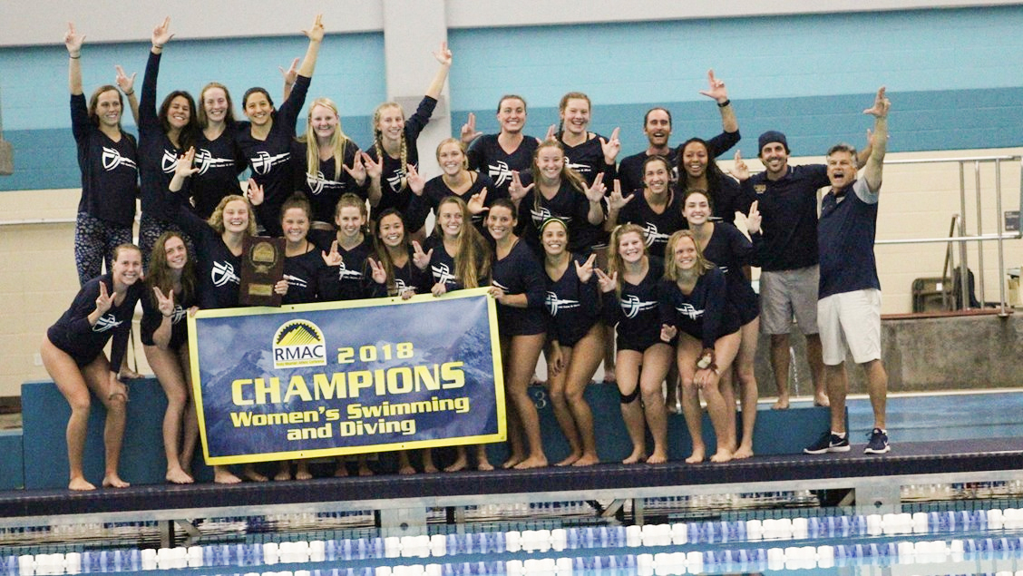 The Lancer men’s and women’s swimming and diving teams swept the Rocky Mountain Athletic Conference Championships in Grand Junction, Colorado, on Feb. 17.