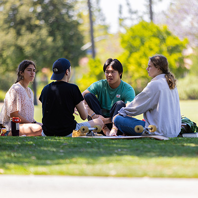 Students on field