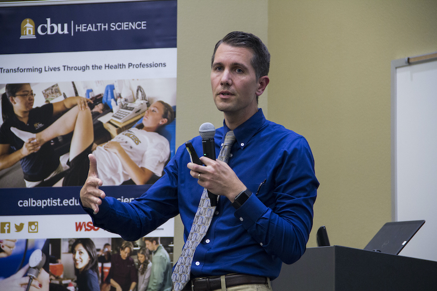 The College of Health Science at California Baptist University hosted Dr. Roderick Stuart to kick off its 7th annual Distinguished Lecture Series on Sept. 18. 