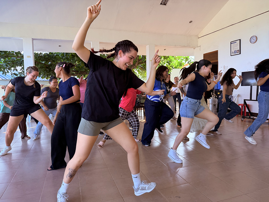 Social Work team dancing