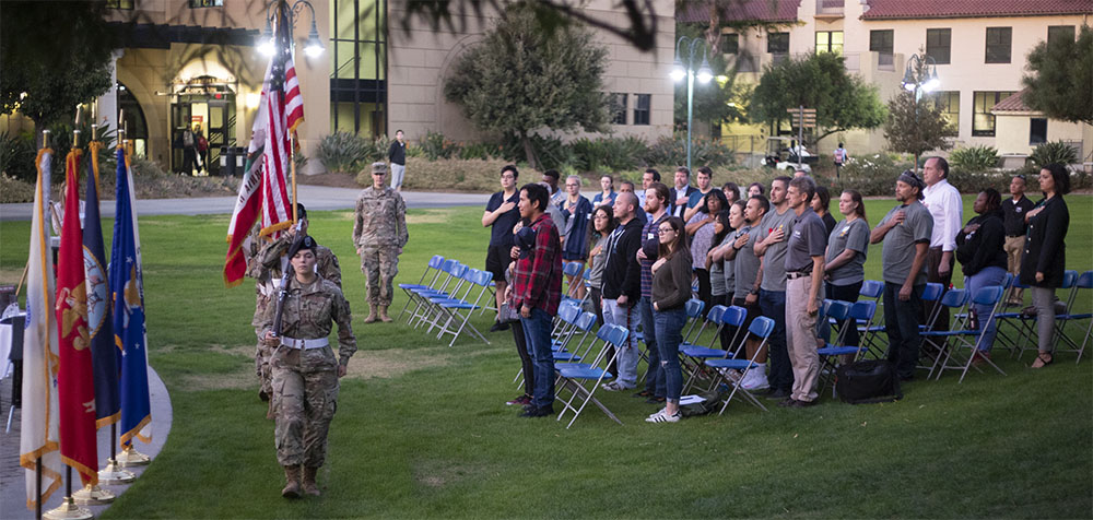 The Veterans Resource Center at California Baptist University spent the day honoring CBU veterans, leading up to an evening of reflection on Nov. 11.