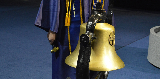 CBU commencement tradition calls for the ringing of the bell by                       distinguished students