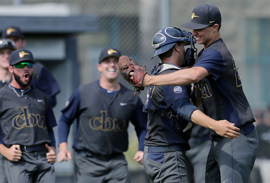 Lancer Baseball Teammates celebrating