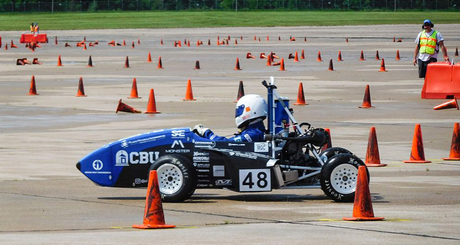 CBU students compete in Formula SAE races in a car they constructed