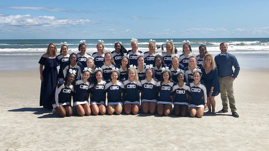 The cheerleading team at California Baptist University won its seventh consecutive National Cheerleaders Association Collegiate Cheer Championship on April 5.