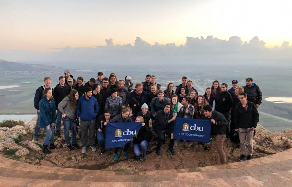 A group from California Baptist University in Israel
