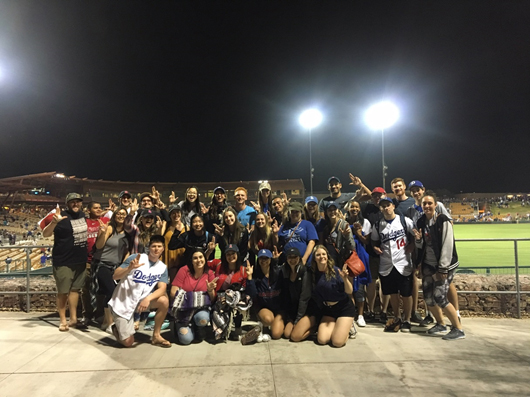 Nearly 30 students took advantage of their spring break by attending several spring training MLB baseball games in the greater Phoenix, Arizona area from March 21-23. The Office of Community life at California Baptist University coordinated the MLB Training Excursion.