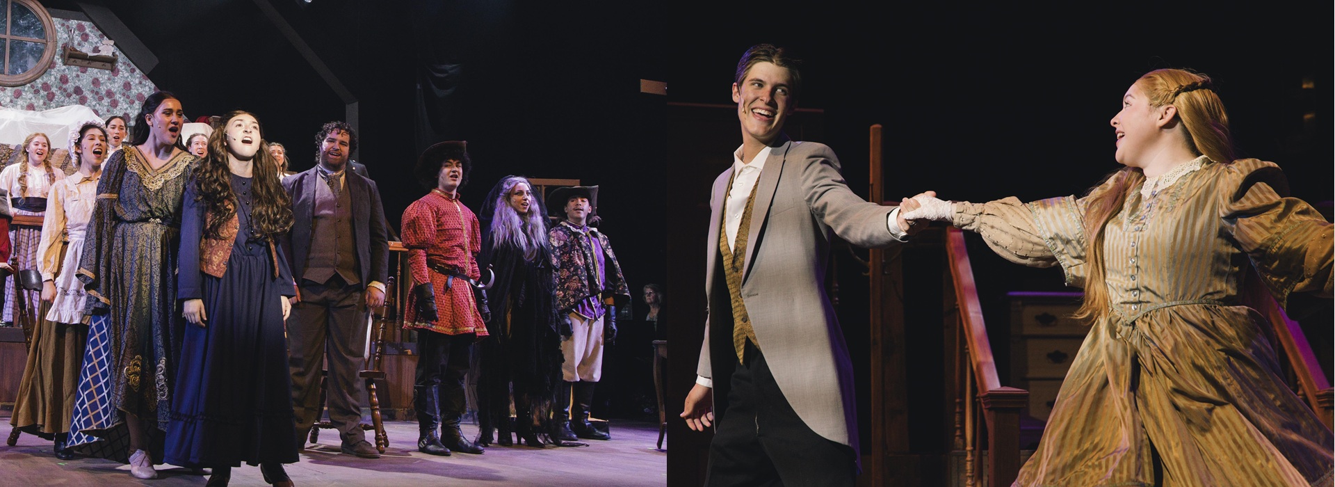 2 images of theatre productions