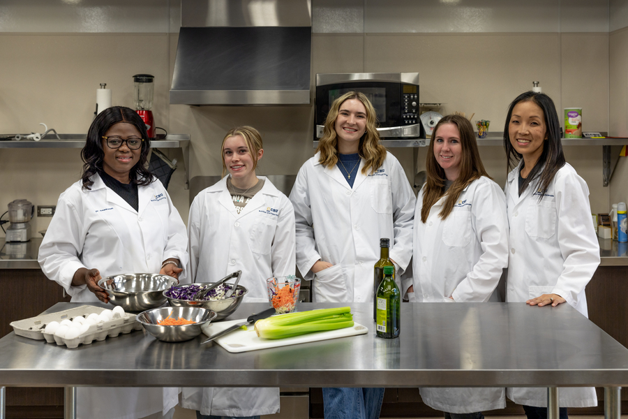 students and teachers in the food innovation center