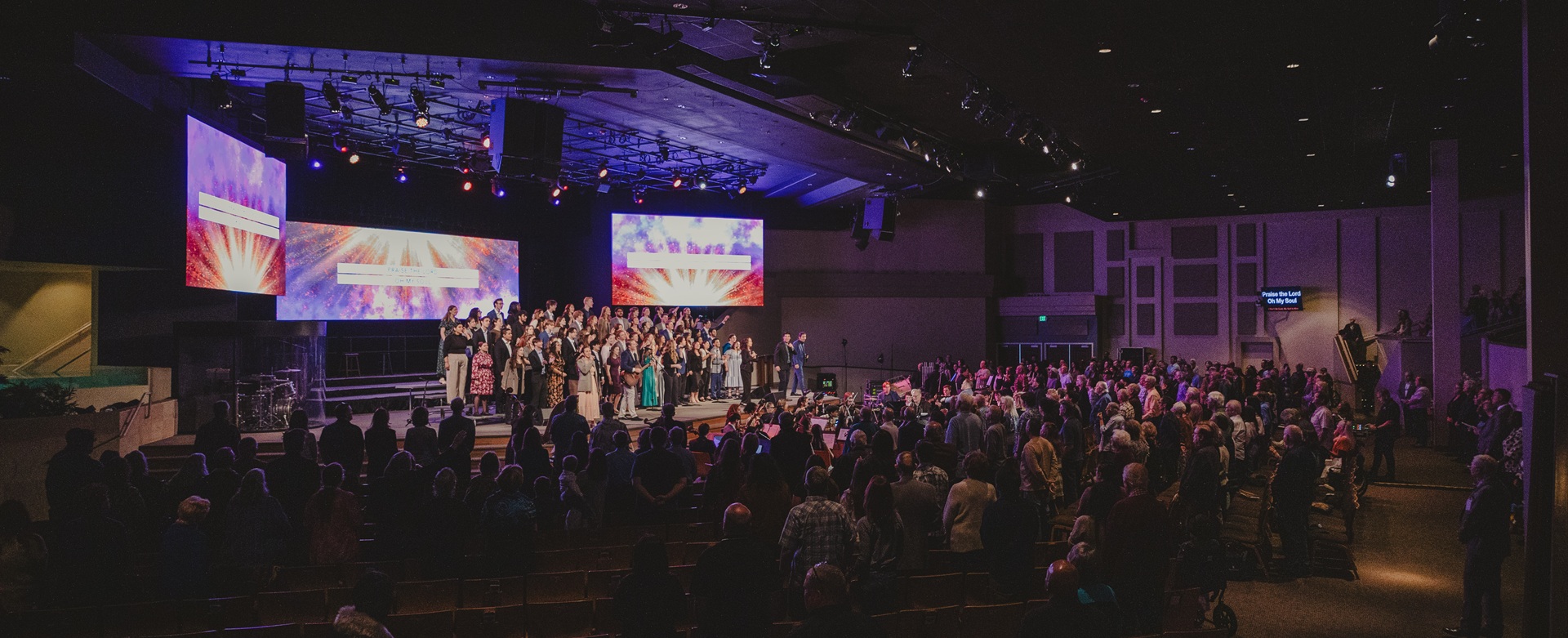 Inside of Church with musical worship