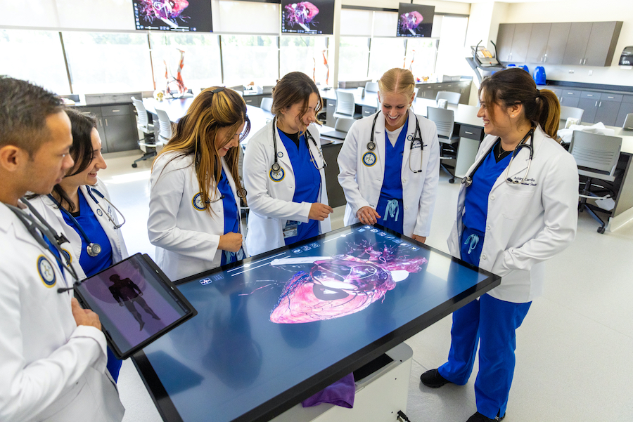 students in science lab