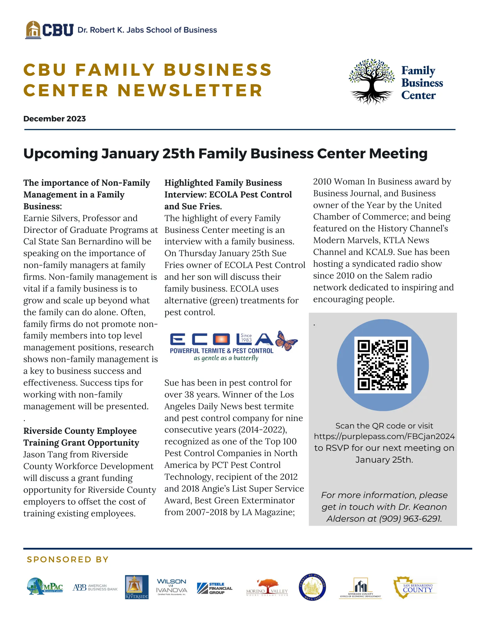 December 2023 Newsletter