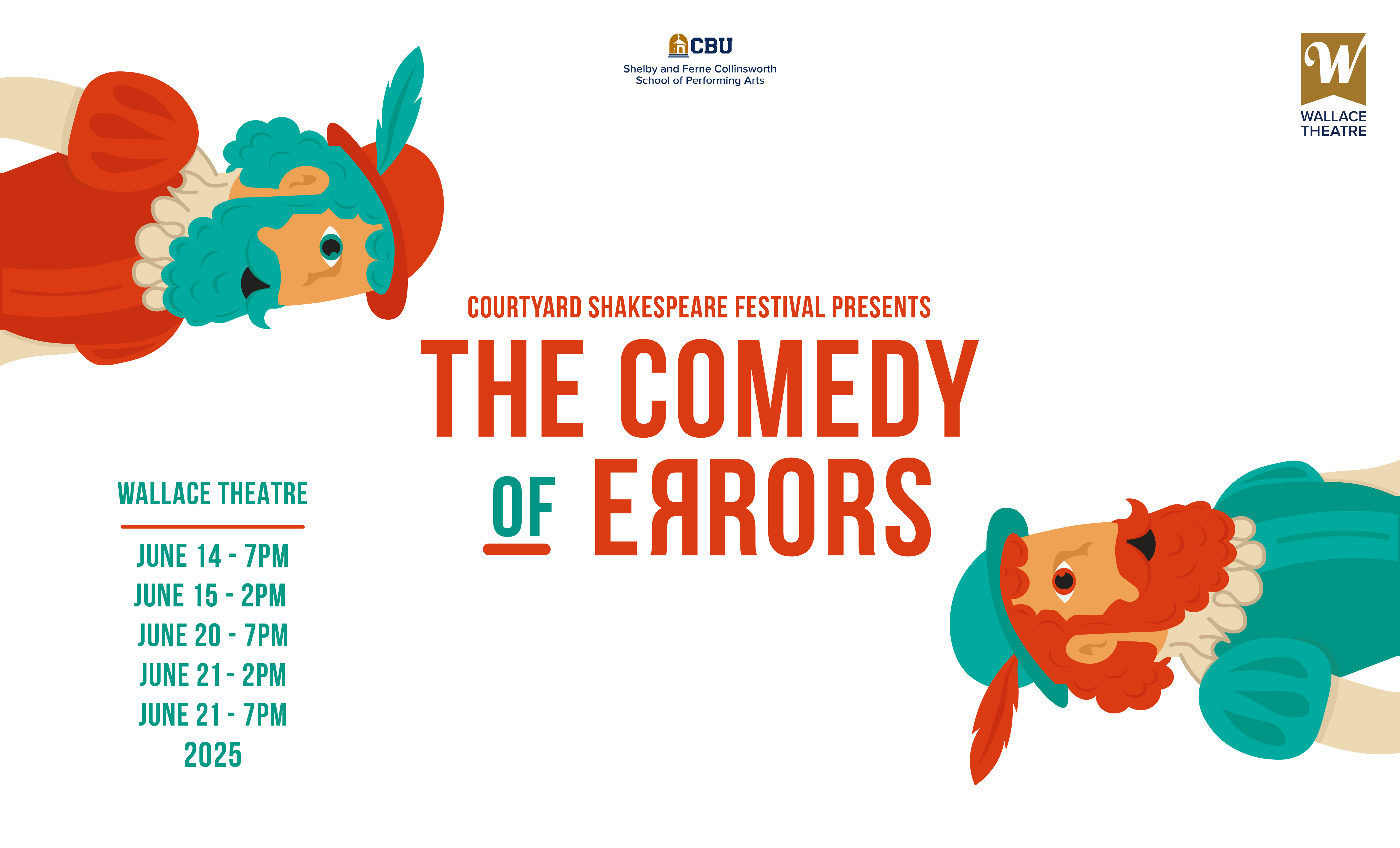 Courtyard Shakespeare Festival The Comedy of Errors promo graphic Courtyard Shakespeare Festival The Comedy of Errors promo graphic