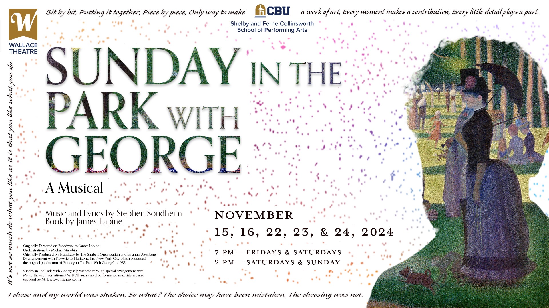 Sunday in the Park with George promo graphic