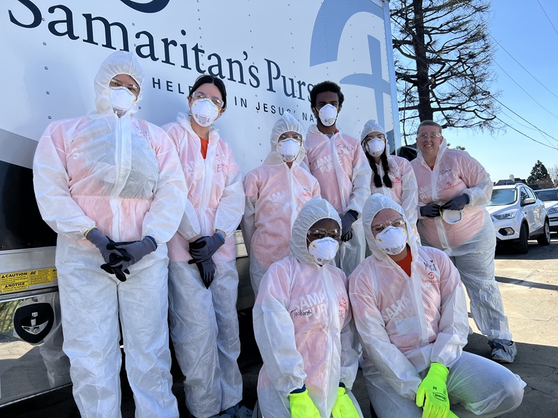 Students in protective wear