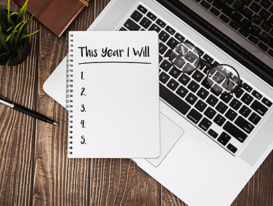 New Year's resolutions list